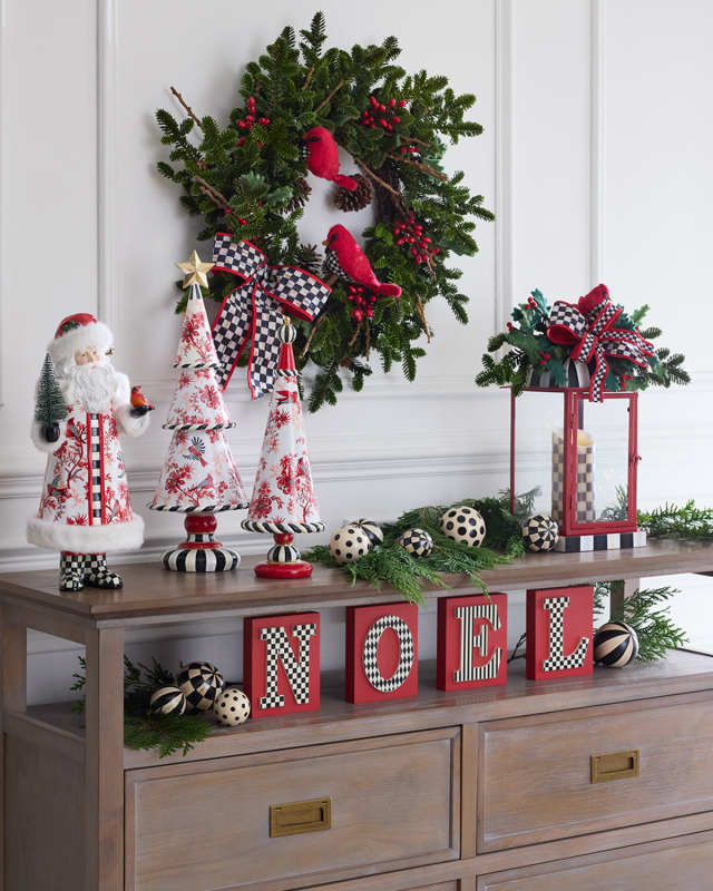 Cozy Christmas Lantern Arrangement