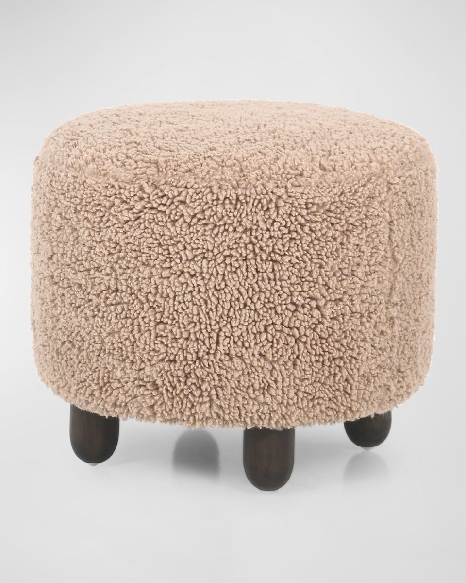 Aniston Faux Shearling Ottoman