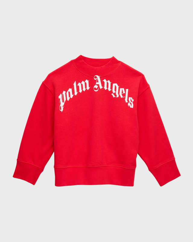 Boy's Classic Curved Logo Sweatshirt, Size 4-12