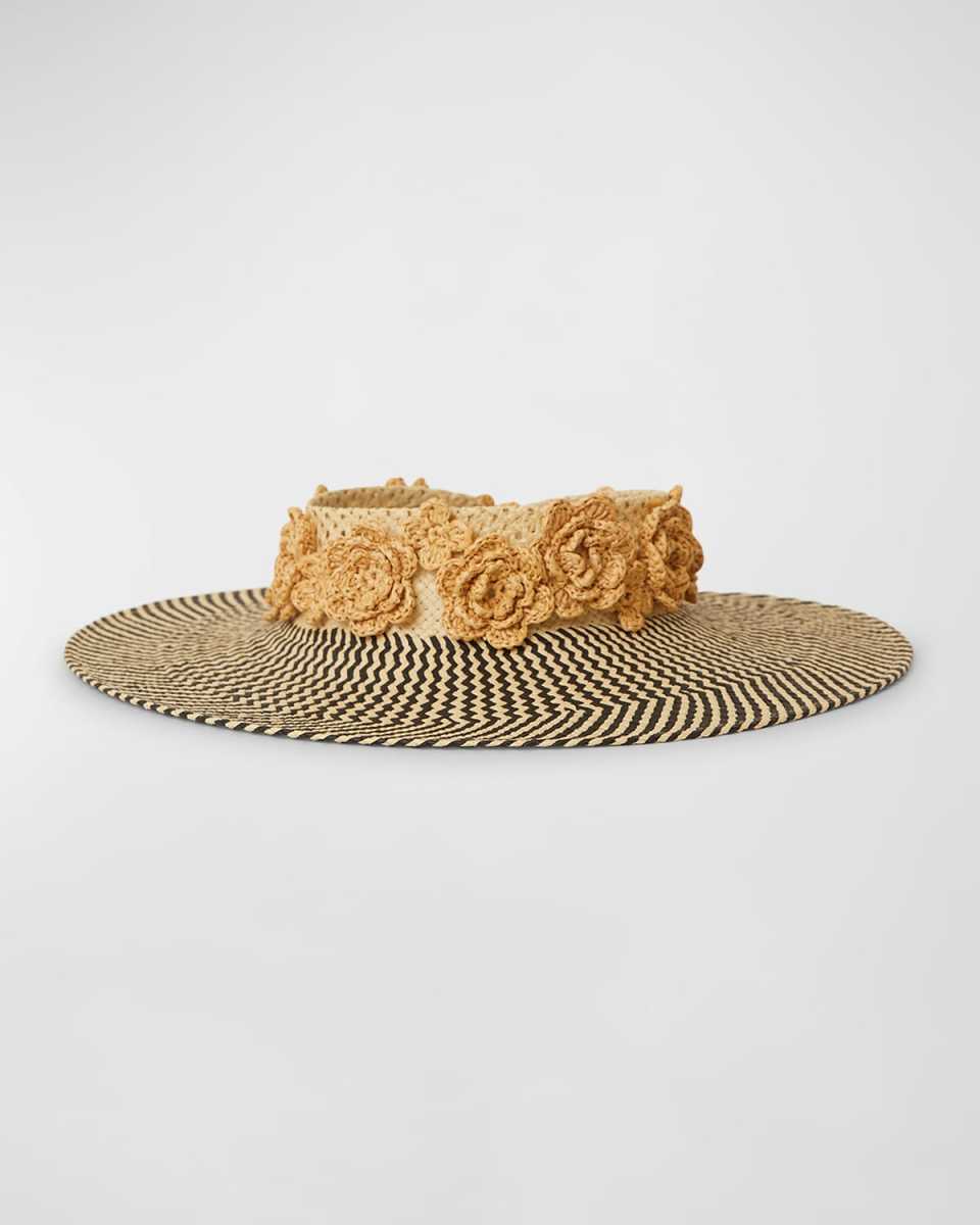 Nita Floral Straw Visor