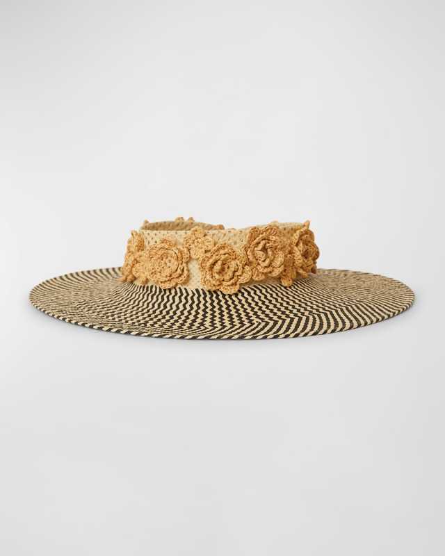 Nita Floral Straw Visor