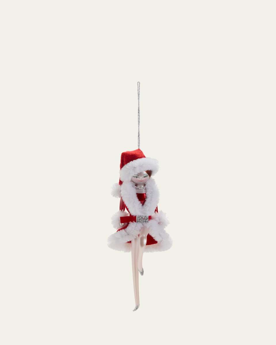 Santa Kickline Dancer Ornament