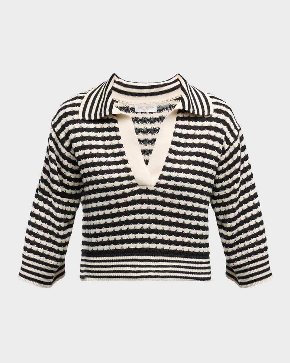 Azaria Striped Knit Blous