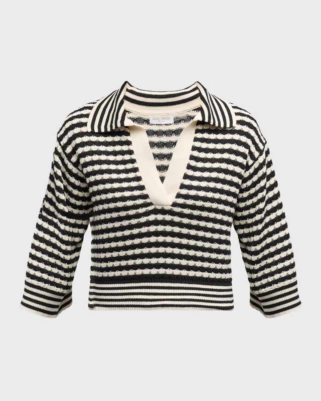 Azaria Striped Knit Blouse