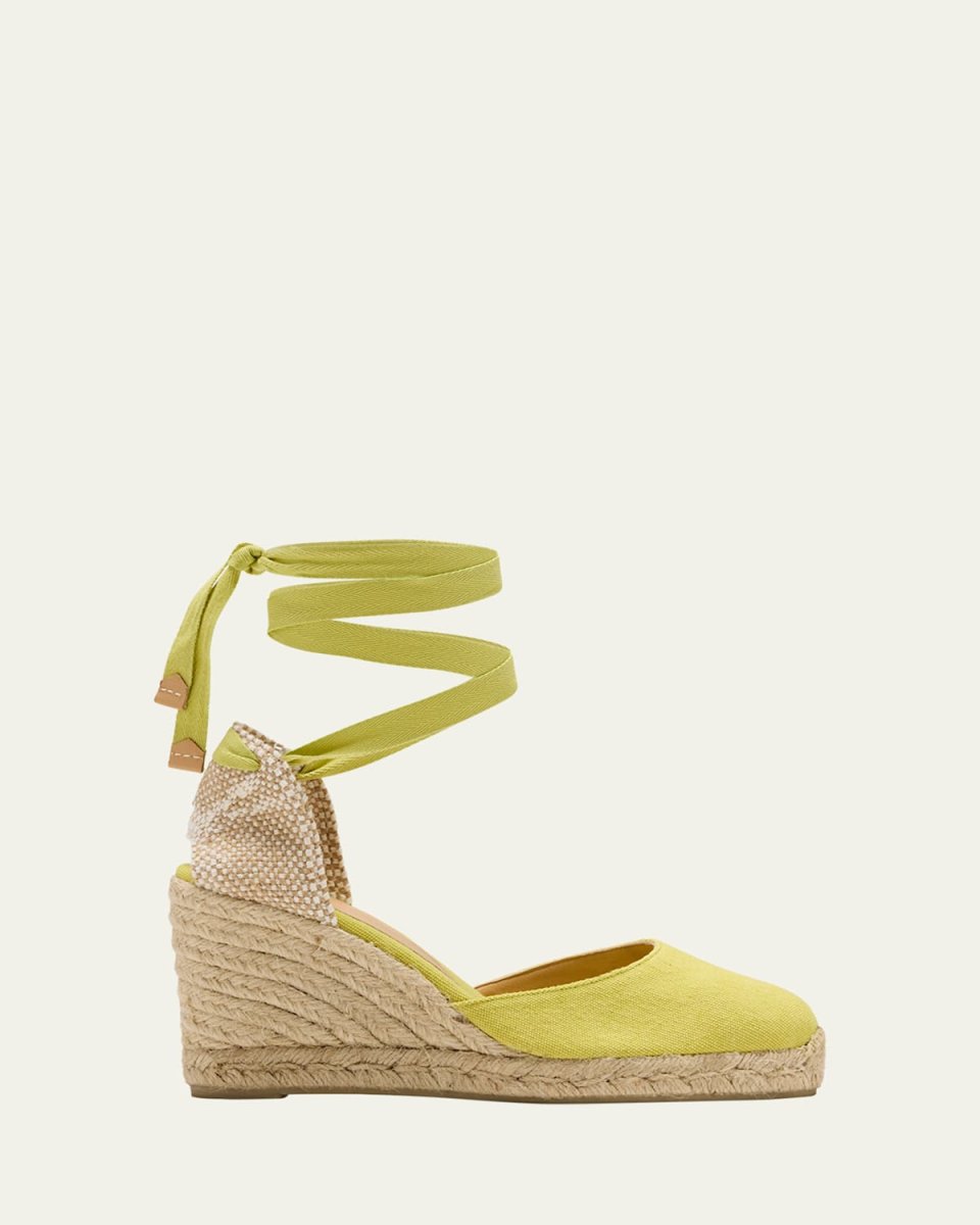 Canvas Ankle-Wrap Espadrilles