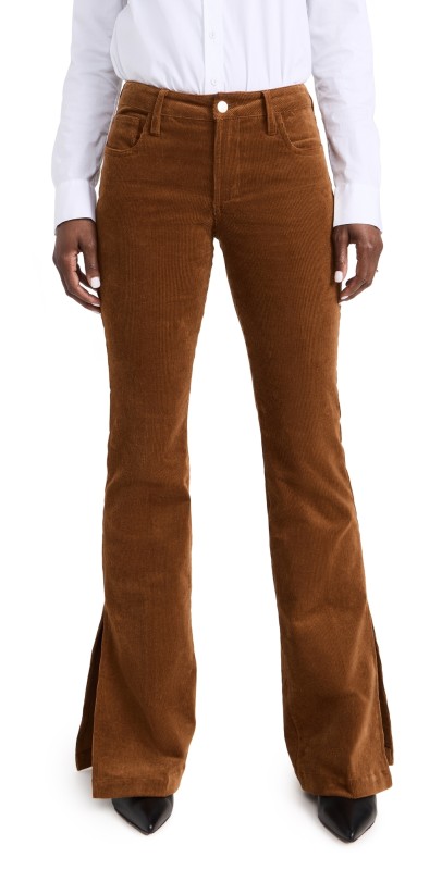 Joe's Jeans The Frankie Bootcut Wide Hem with Slit Pants Roasted Pecan