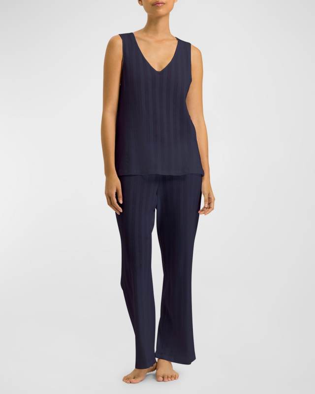 Simone Sleeveless Striped Pajama Set