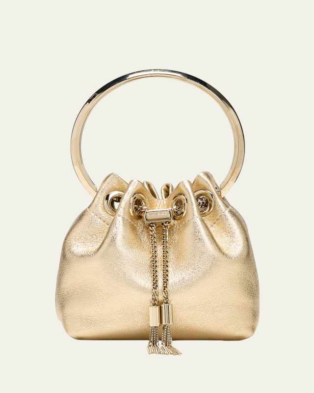 Bon Bon Micro Metallic Leather Top-Handle Bag