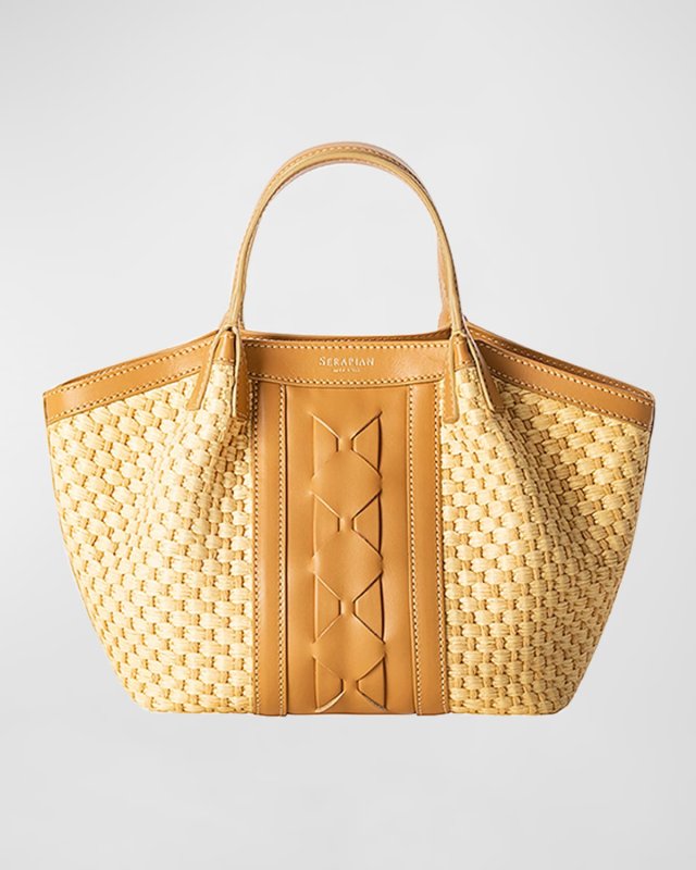 Secret Mini Raffia Tote Bag