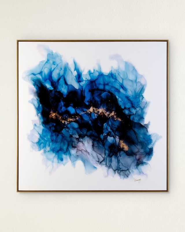 "Blue Luster" Framed Giclee by Kristen Binning