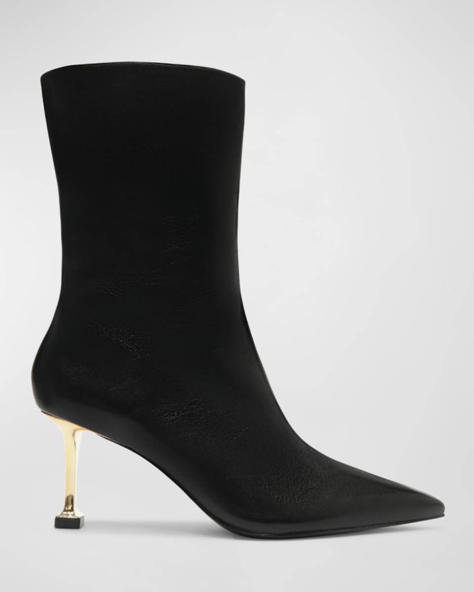 Firenze Leather Stiletto Booties