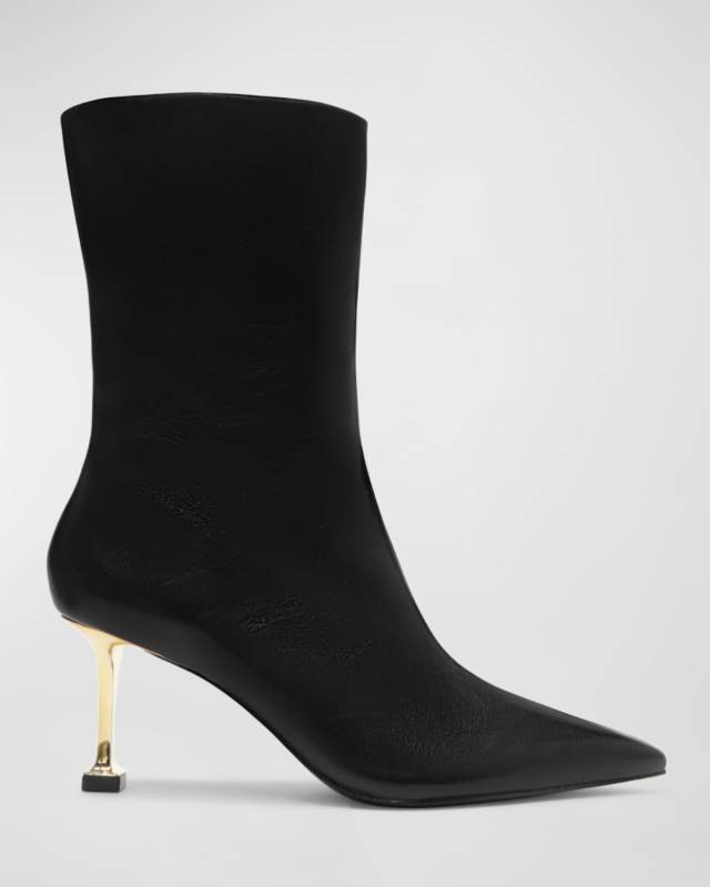 Firenze Leather Stiletto Booties
