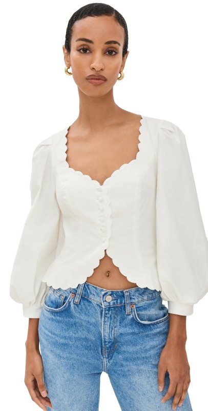 Reformation Elianna Top White