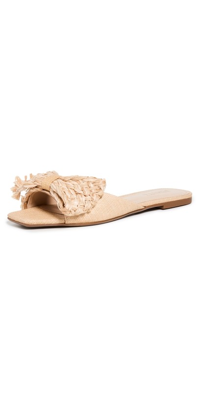 Schutz Lienne Flat Sandals Multi Natural/Areia