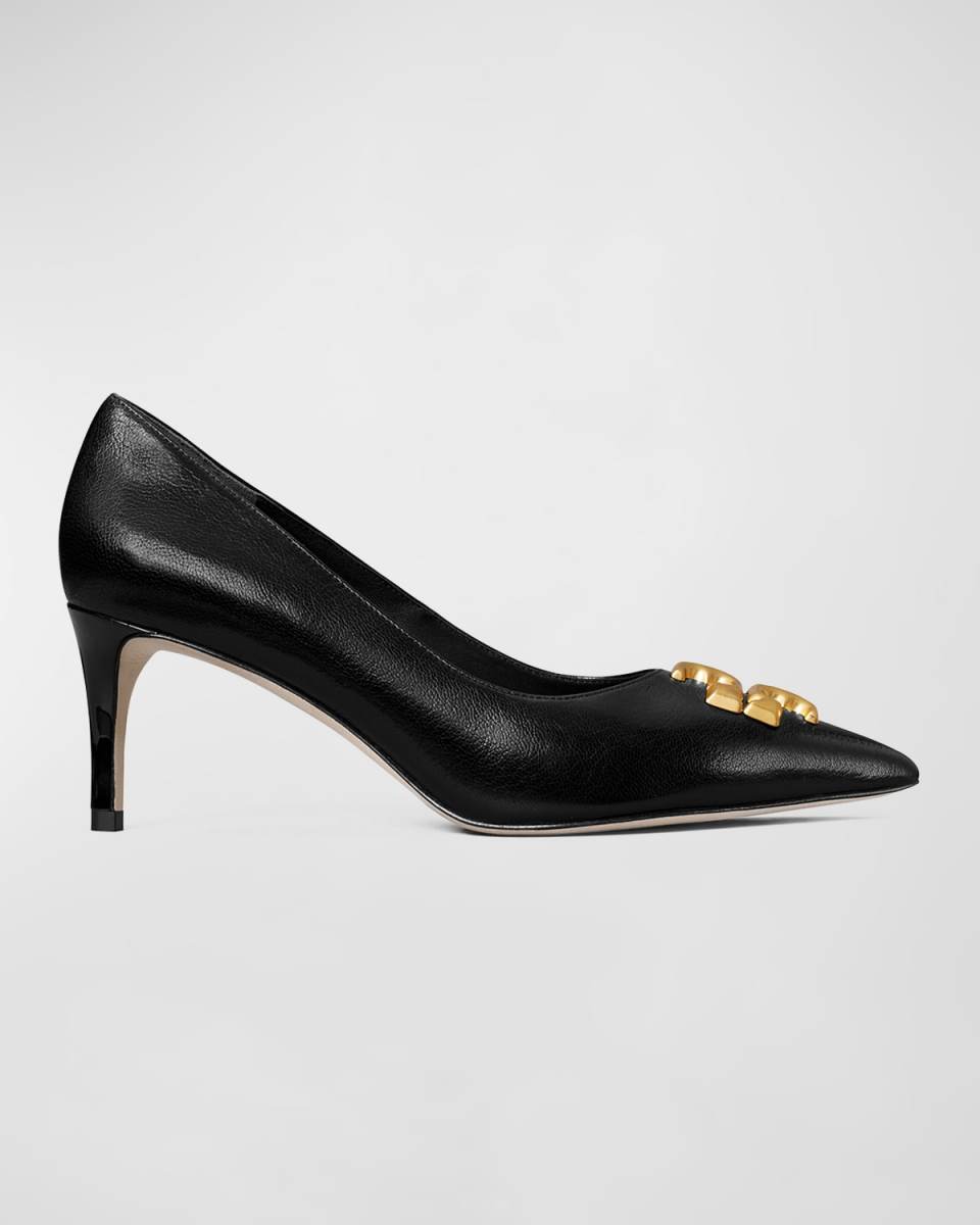 Eleanor Leather Medallion Pumps