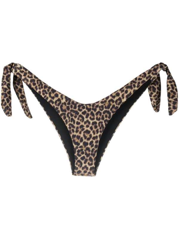 Nadine leopard-print tied bikini briefs