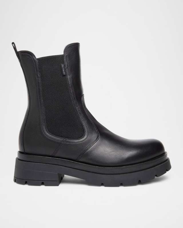 Leather Chelsea Ankle Booties