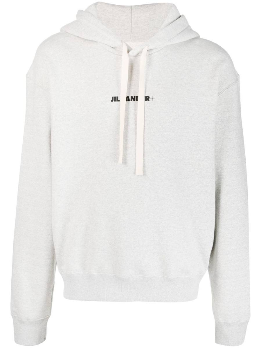 logo-print cotton hoodie