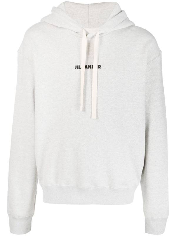 logo-print cotton hoodie