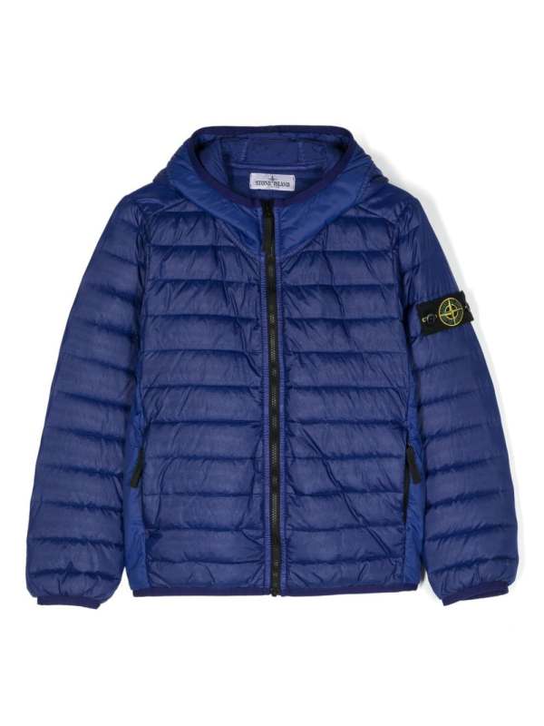 Compass-motif hooded jacket