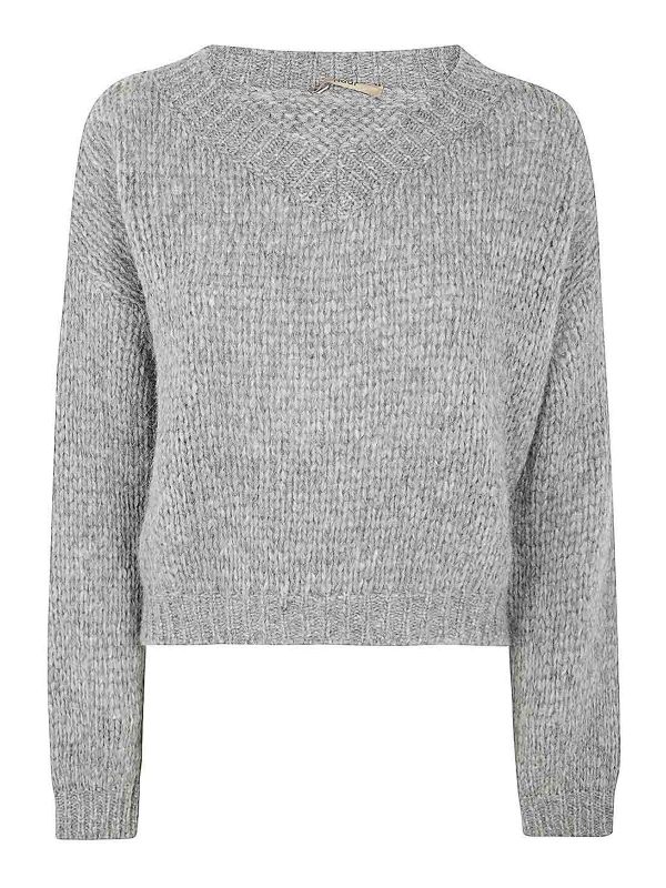 Nuur Pull À Col V - Gris