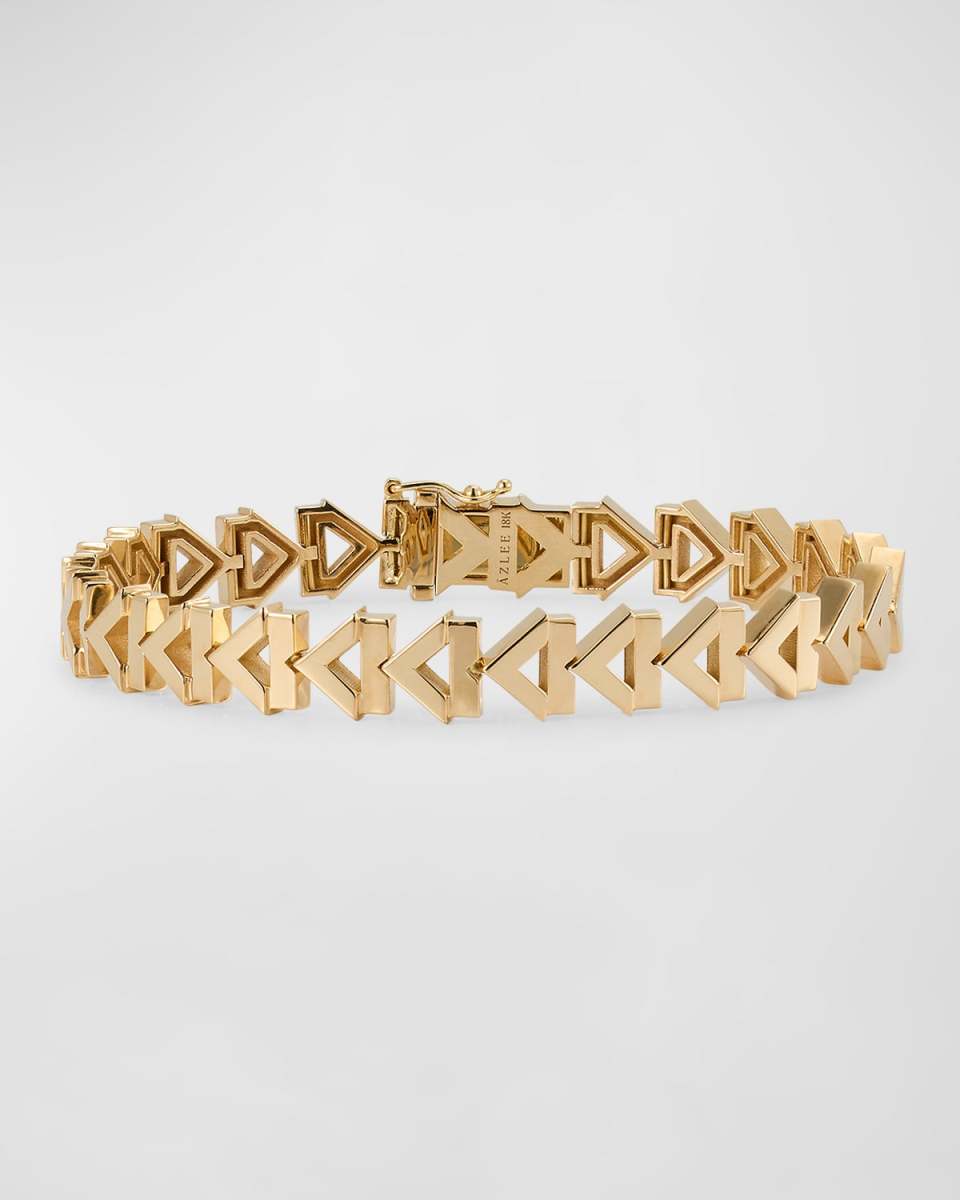 18K Gold Deco Chevron Bracelet
