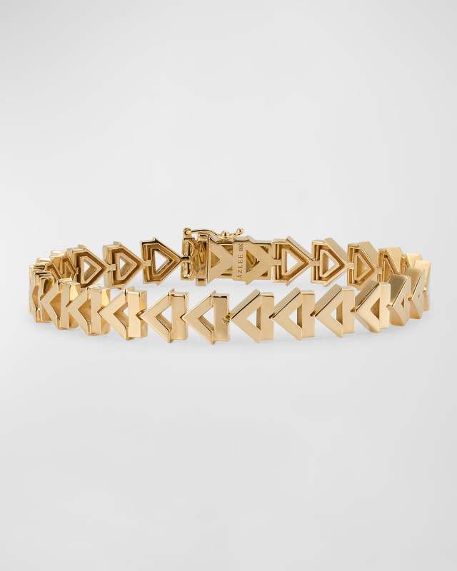 18K Gold Deco Chevron Bracelet