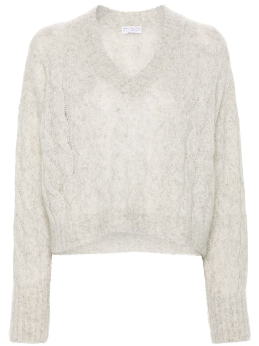 cable-knit jumper