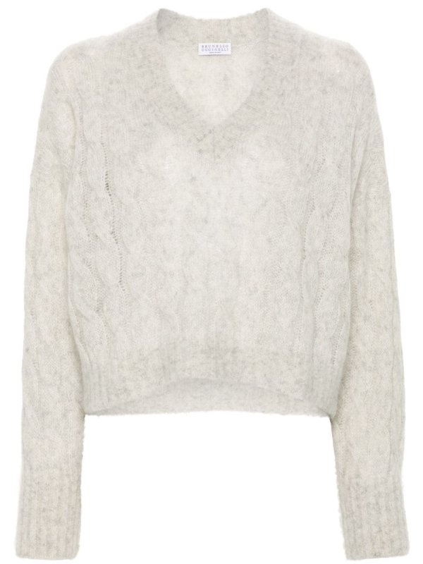 cable-knit jumper