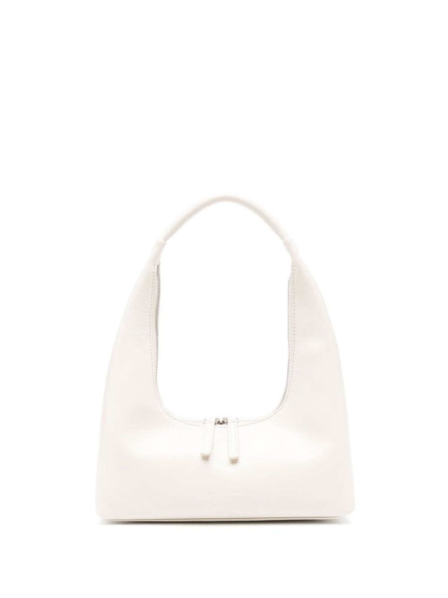 logo-stamp leather shoulder bag