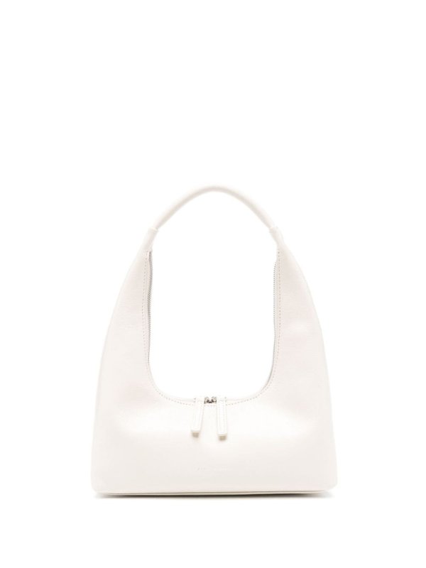logo-stamp leather shoulder bag