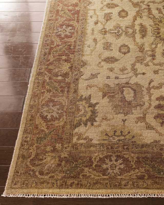 Latte Rust Oushak Rug, 6' x 9'