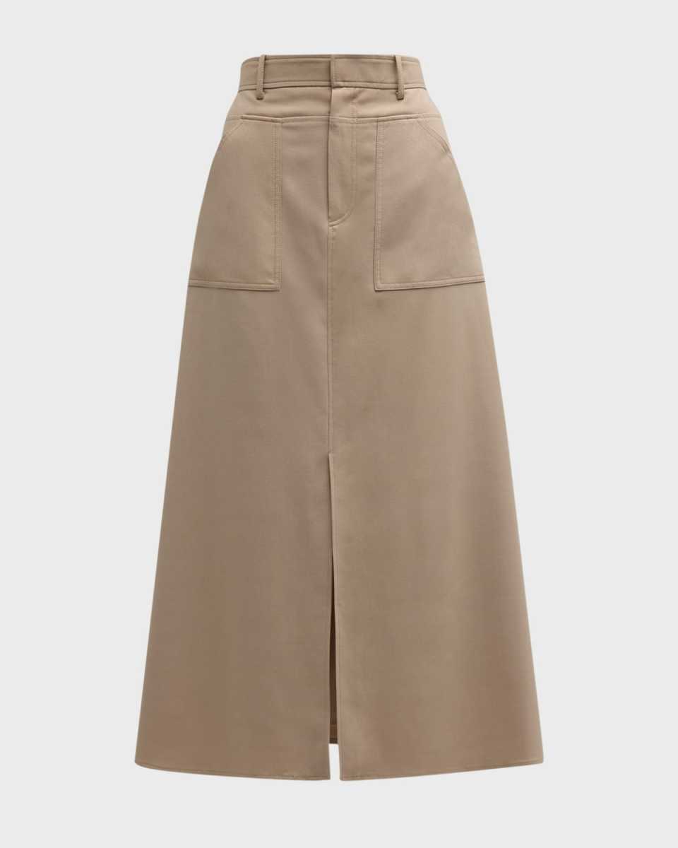 Tessa Slit A-Line Midi Skirt