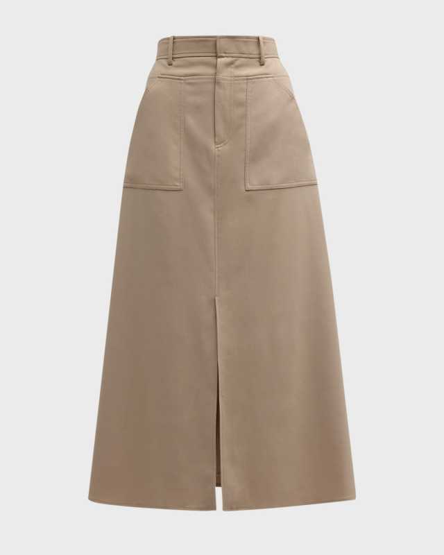 Tessa Slit A-Line Midi Skirt