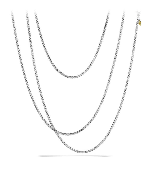 Medium Box Chain with Gold, 36"L