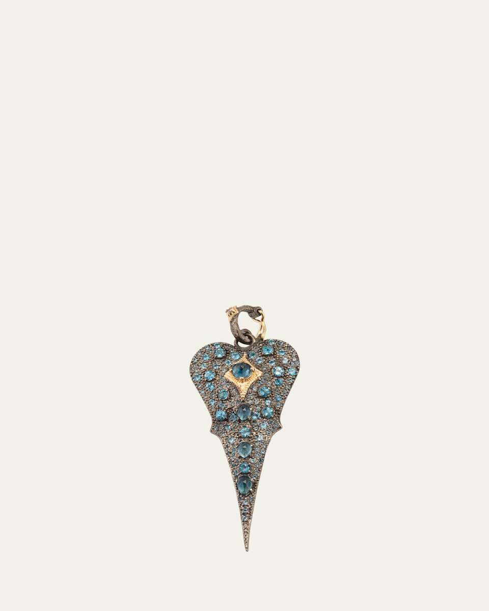 Blue Topaz Heart Pendant