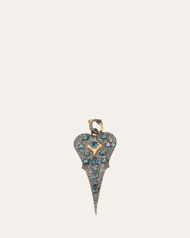 Blue Topaz Heart Pendant