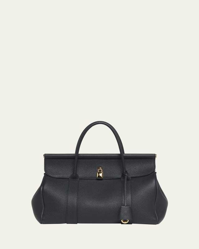 Loom 32 Grained Leather Top-Handle Bag