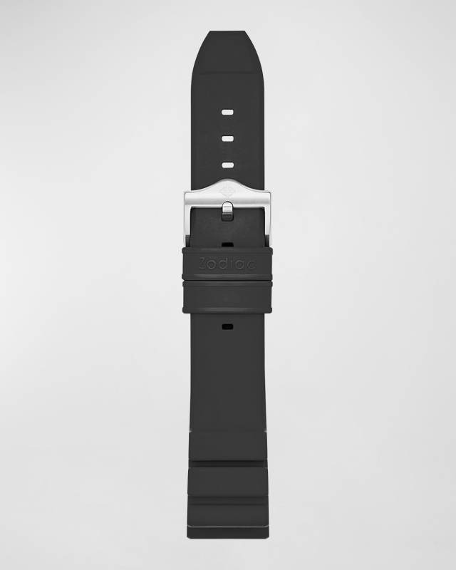 Men's Pro-Diver Black Rubber Watch Strap, 20mm