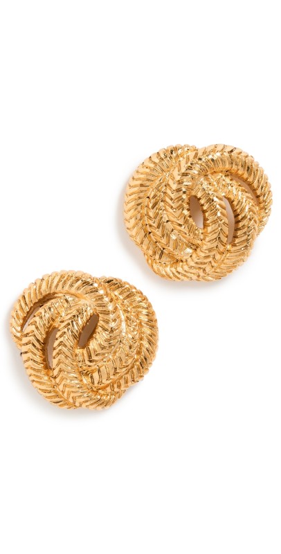 Jennifer Behr Elaina Stud Earrings Gold