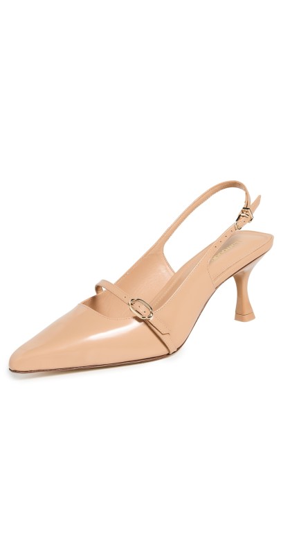 Larroudé Ines Slingback Pumps Tan