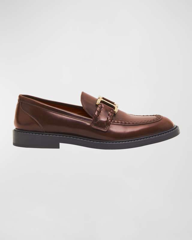 Marcie Leather Chain Loafers