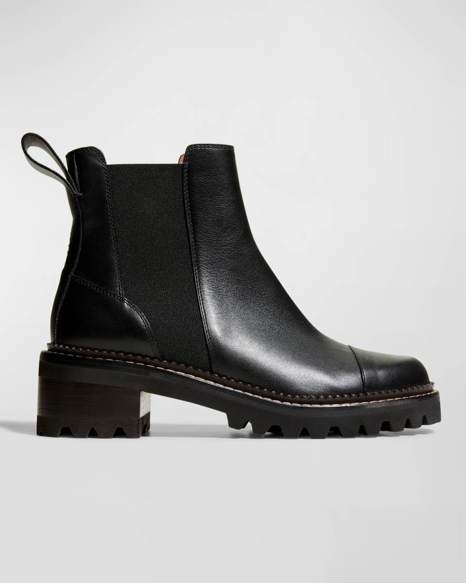 Mallory Leather Chelsea Booties