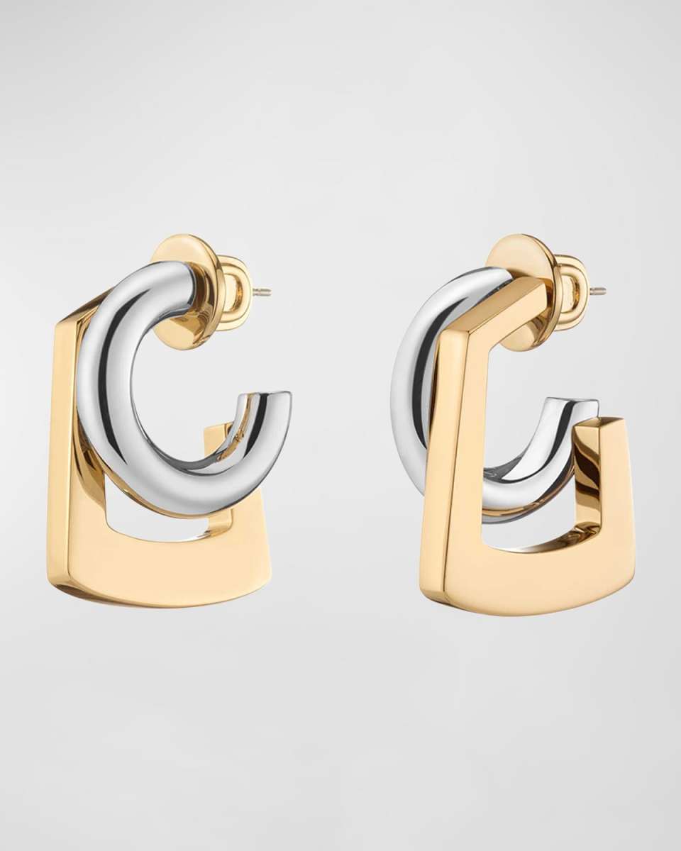 Tina Two-Tone Hoop Earrings