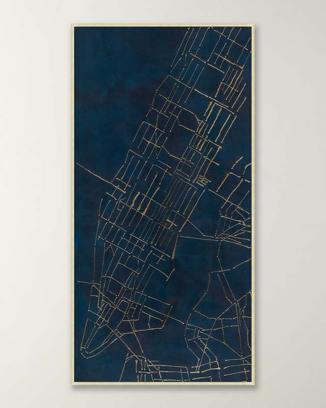 'Concrete Jungle In Blue' Wall Art