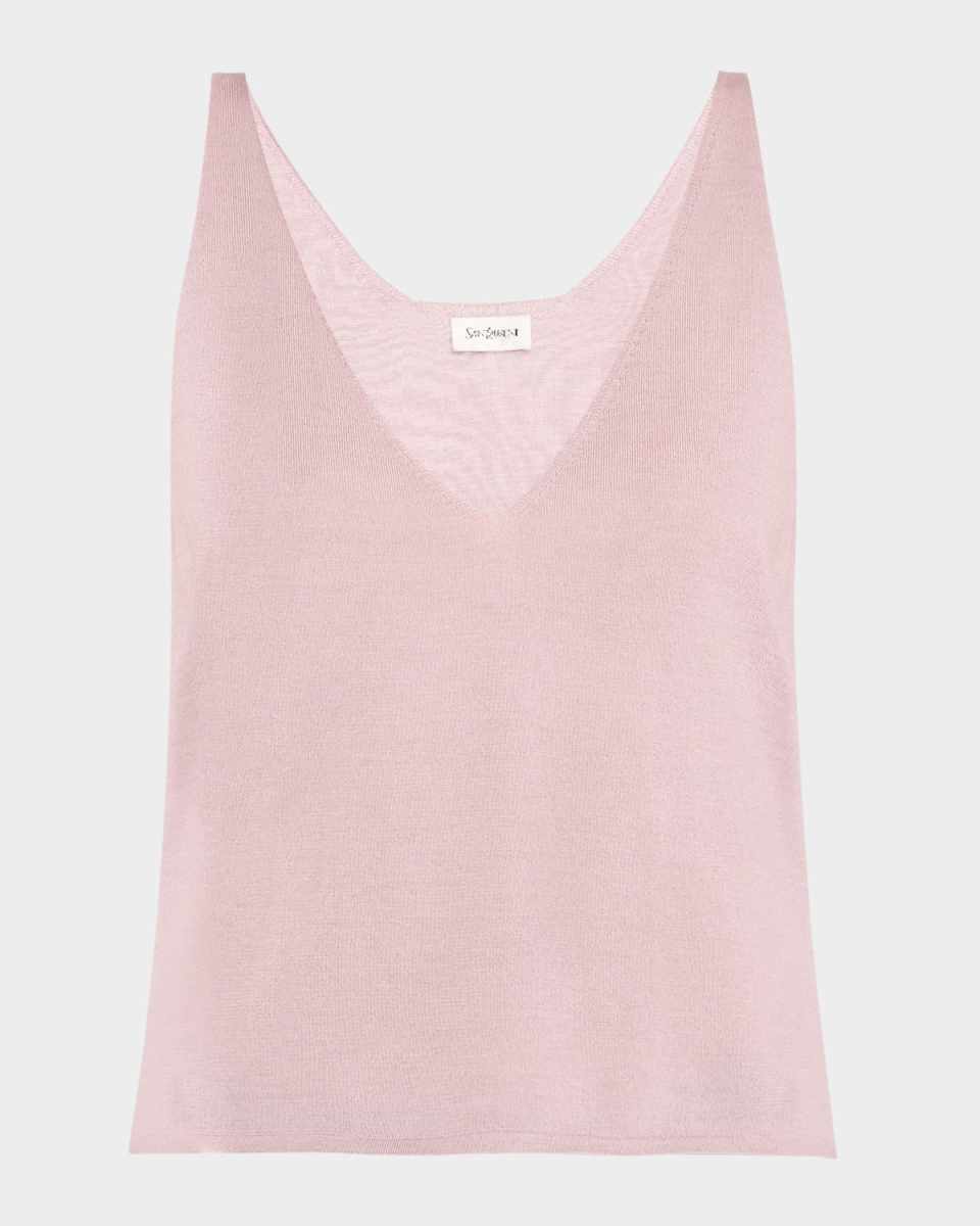 Cashmere Low-Cut Tank Top