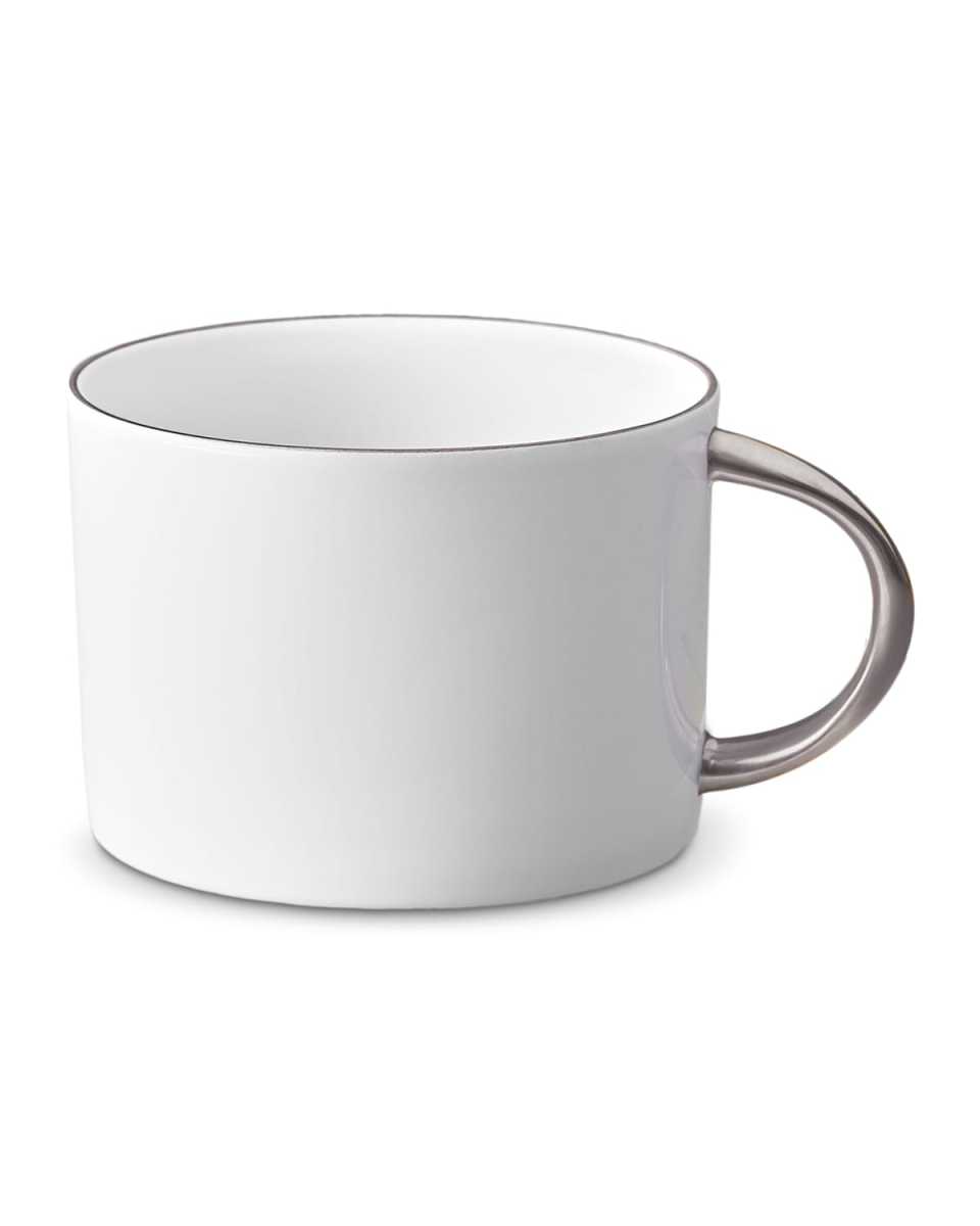 Corde Tea Cup, White/Silver