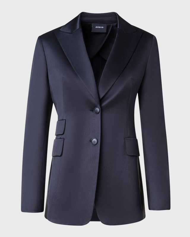 Persival Silk Single-Breasted Blazer Jacket