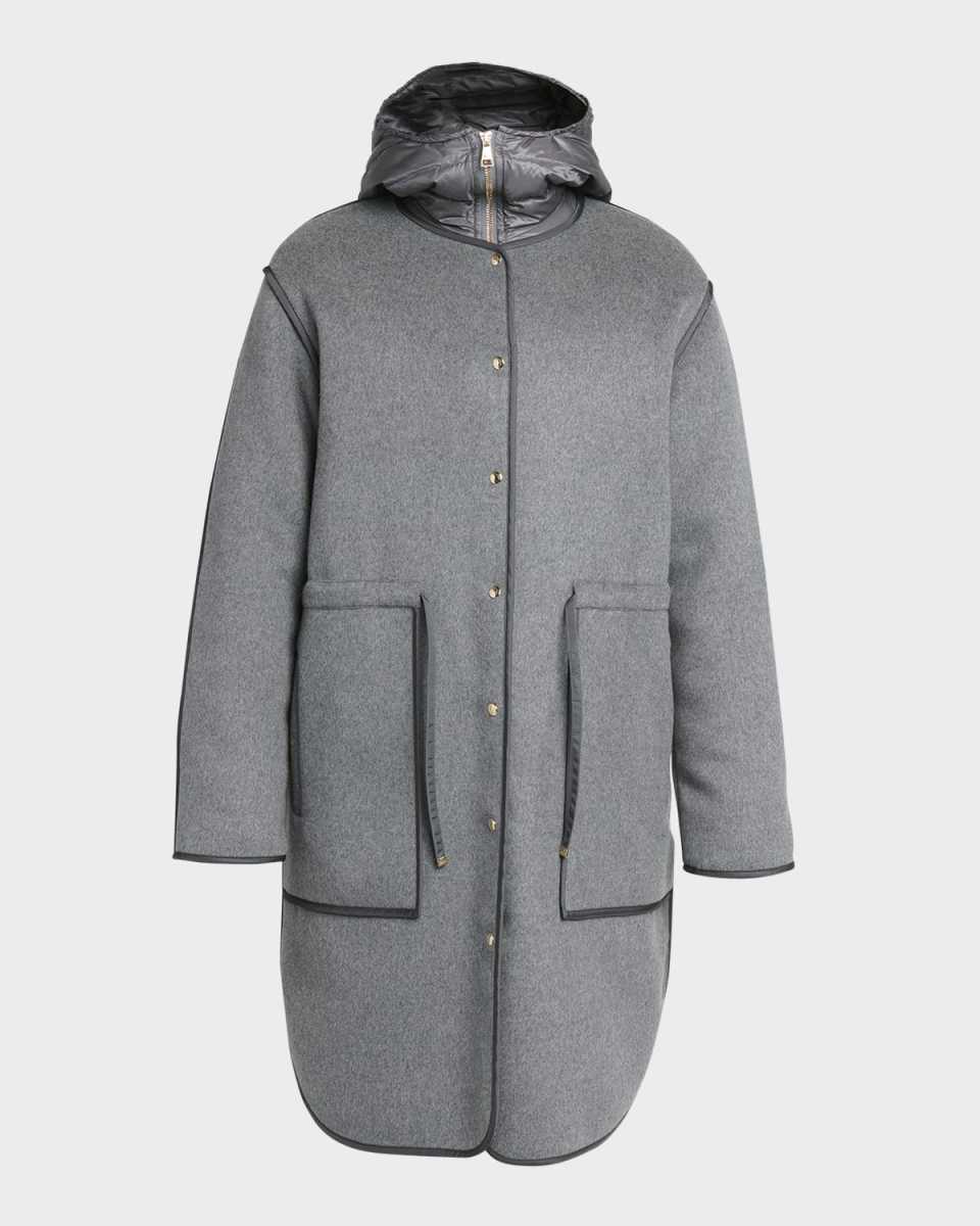 Bonrepos 3-in-1 Cashmere-Blend Long Coat