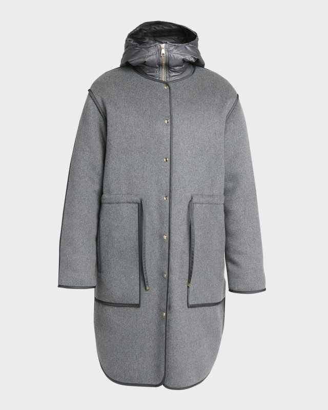 Bonrepos 3-in-1 Cashmere-Blend Long Coat